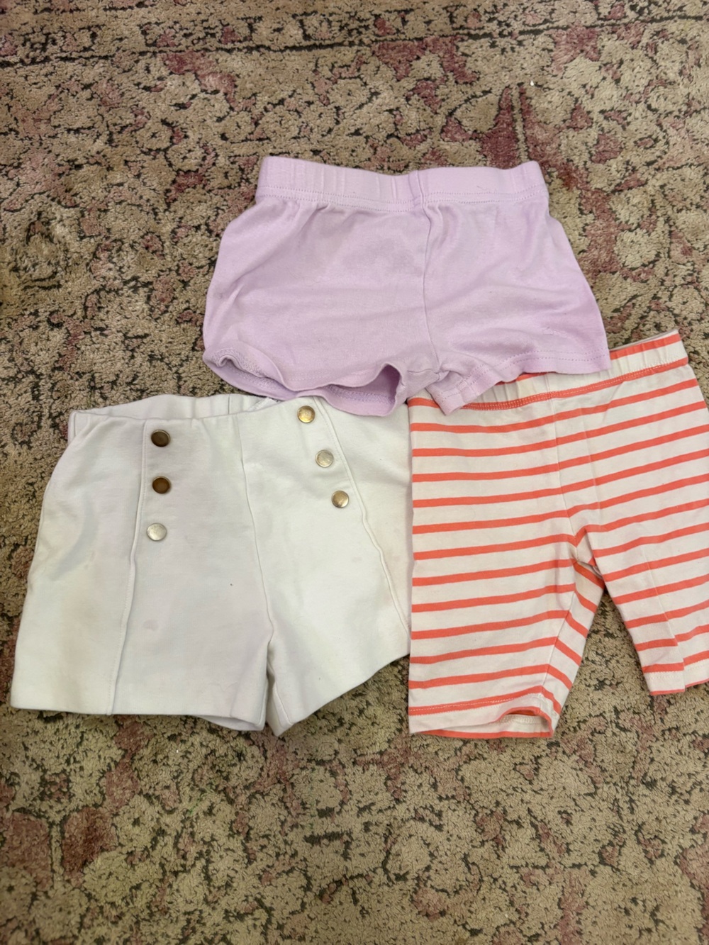 H&M White Shorts with Gold-Tone Buttons